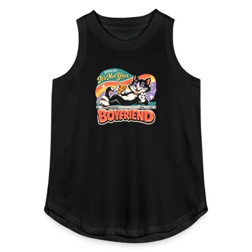 Sassy Cat Pride Pizza Retro Comic - Women's Relaxed Tank Top