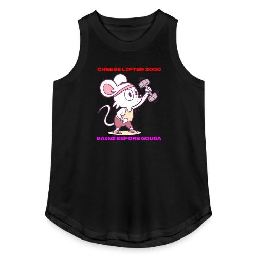Cheese Lifter 3000 | Funny Gym Rat Mouse tshirt - Women's Relaxed Tank Top