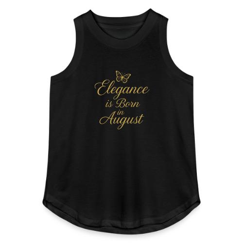 Elegance Is Born in August | Gold Butterfly - Women's Relaxed Tank Top