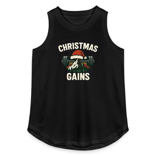 Christmas Gains – Santa Barbell Power - Women's Relaxed Tank Top