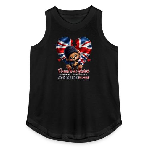 Proud to Be British Teddy Bear UK Patriot Gift - Women's Relaxed Tank Top