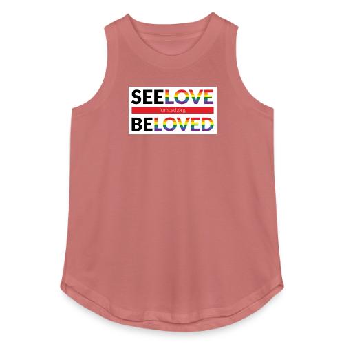 FUMCSD See Love, Be Loved: white design background - Women's Relaxed Tank Top