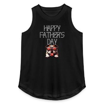 father's day fathers day - Women's Relaxed Tank Top - black - Front - AI Model Female 180 light (180cm)