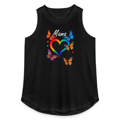 Mama Heart Personalized Kids’ Names gift - Women's Relaxed Tank Top