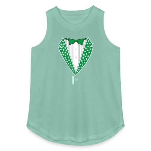 Star Tuxedo in Green PNG - Women's Relaxed Tank Top