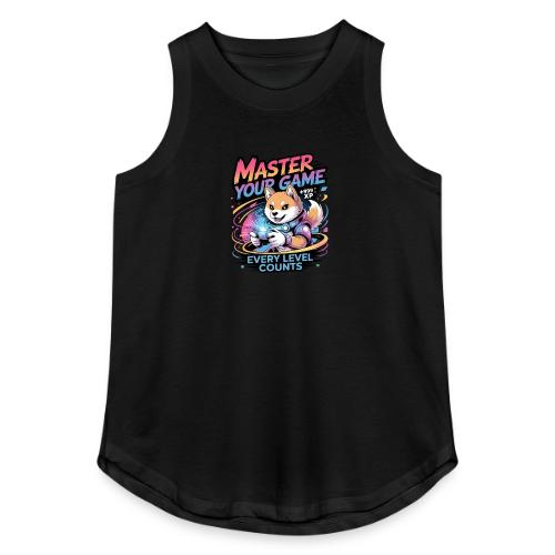Cute Gamer Shiba Inu Level Up - Women's Relaxed Tank Top