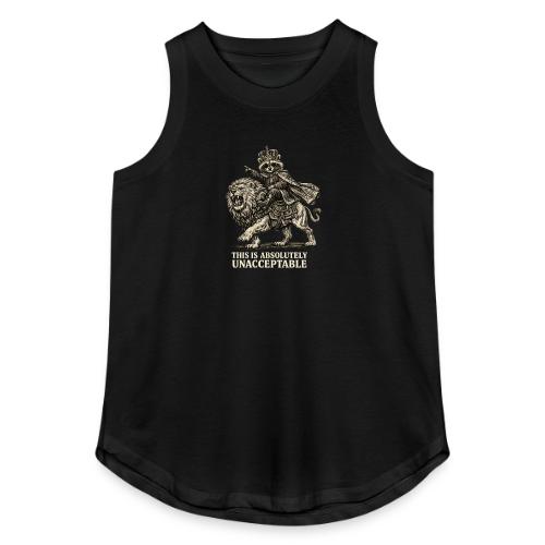 Funny Raccoon King Riding Lion Vintage Meme Art - Women's Relaxed Tank Top