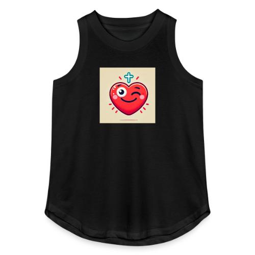 DALLE 2025 09 13 15 56 10 A winking heart sh - Women's Relaxed Tank Top