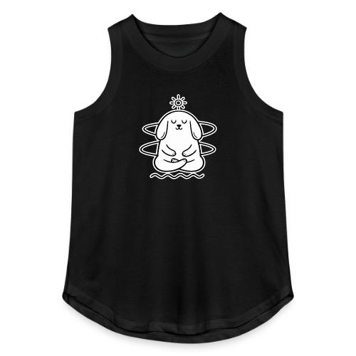 Cute Meditating Bunny Zen Yoga Animal - Women's Relaxed Tank Top
