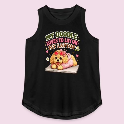My Laptop Belongs to My Doodle - Women's Relaxed Tank Top