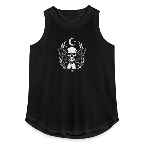 Skull butterfly dog tags - Women's Relaxed Tank Top