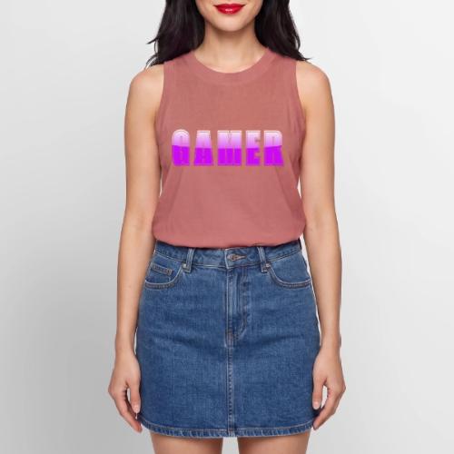 Gamer Purple Glossy Collegiate Design - Women's Relaxed Tank Top