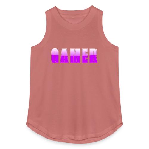 Gamer Purple Glossy Collegiate Design - Women's Relaxed Tank Top