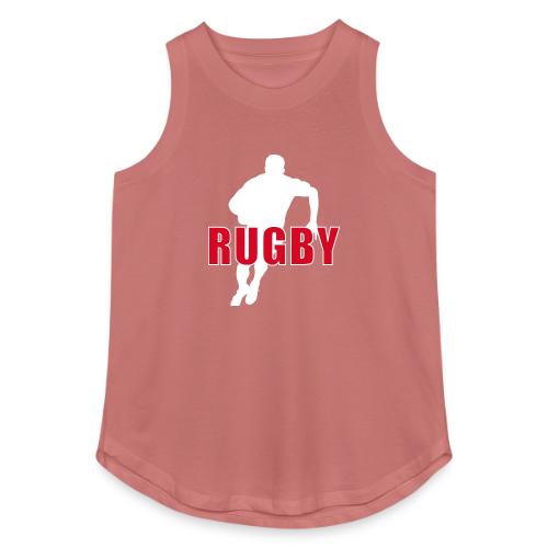 Bold Rugby Action Silhouette - Women's Relaxed Tank Top