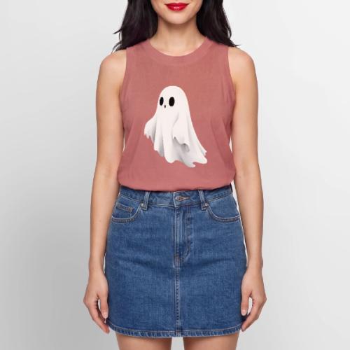 Cute Ghost Cartoon Design - Women's Relaxed Tank Top