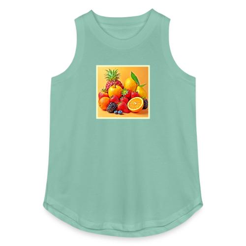 Fresh Bounty: Vibrant Fruit Harvest Art - Women's Relaxed Tank Top