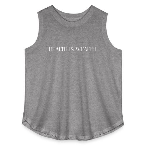 HEALTH IS WEALTH - Women's Curvy Relaxed Tank Top