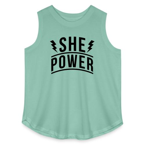 She Power - Women's Curvy Relaxed Tank Top