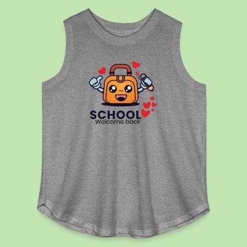 first day of school outfit- school Welcome back - Women's Curvy Relaxed Tank Top