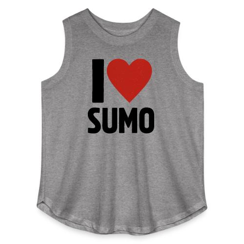 I Love Sumo – Bold Minimalist Sumo Wrestling Fan - Women's Curvy Relaxed Tank Top