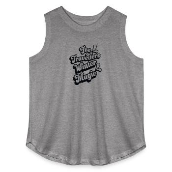 The Travellers Winter Magic - Women's Curvy Relaxed Tank Top - granite heather  - Front