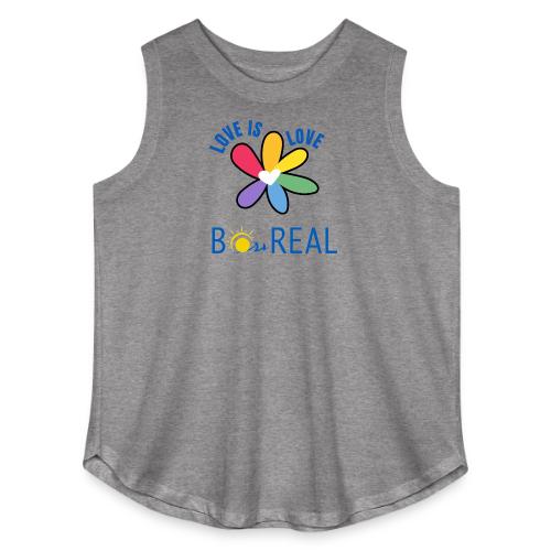 B*REAL Love is Love - Women's Curvy Relaxed Tank Top