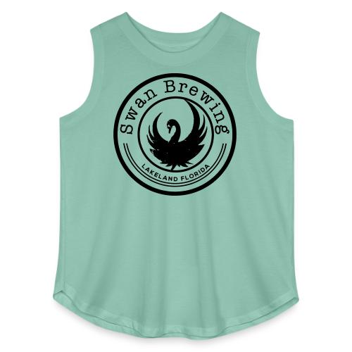 Classic Swan Brewing Logo - Women's Curvy Relaxed Tank Top
