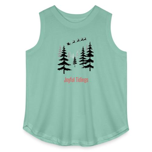 Joyful Tidings Christmas T-Shirt - Women's Curvy Relaxed Tank Top
