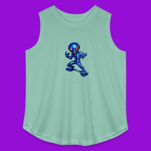 Angry Blue Alien - Women's Curvy Relaxed Tank Top
