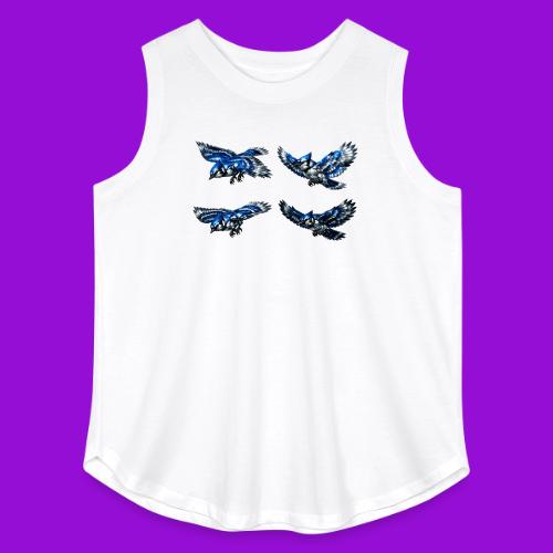 Silver Blue Jay Flight Stages - Women's Curvy Relaxed Tank Top