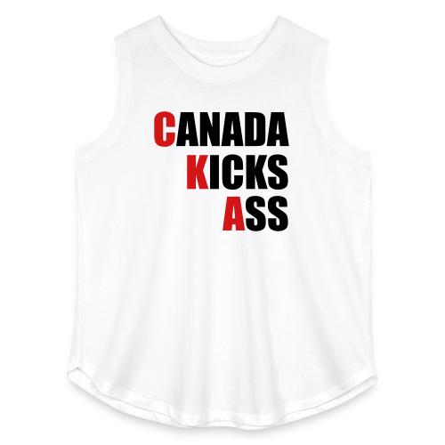 Canada Kicks Ass Vertical - Women's Curvy Relaxed Tank Top