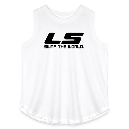 LS Swap The WORLD (Back and Front) - Women's Curvy Relaxed Tank Top