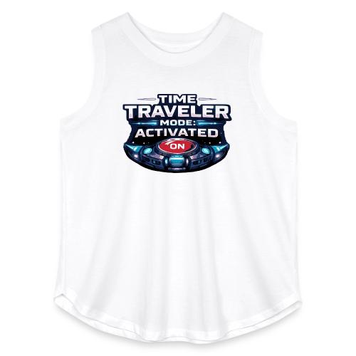 Time Traveler Mode – Futuristic Neon Sci-Fi Tee - Women's Curvy Relaxed Tank Top