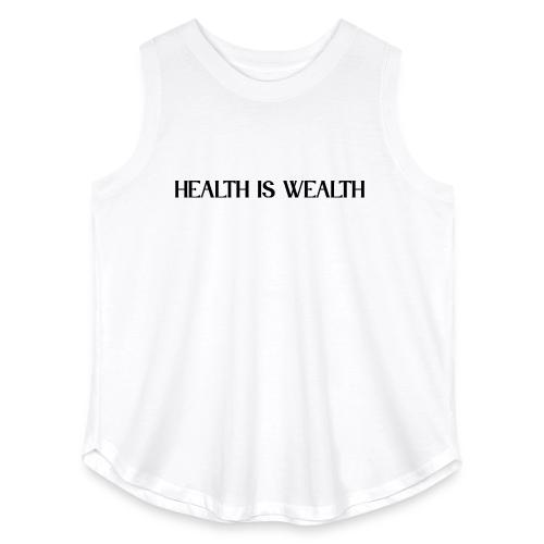 HEALTH IS WEALTH - Women's Curvy Relaxed Tank Top