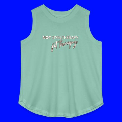 not gym therapy - Women's Curvy Relaxed Tank Top