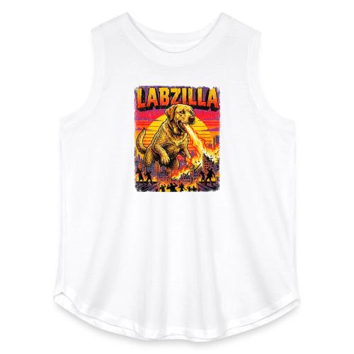 Labzilla Giant Yellow Labrador Monster Tee - Women's Curvy Relaxed Tank Top