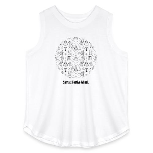 Santa's Festive Wheel T-Shirt - Women's Curvy Relaxed Tank Top