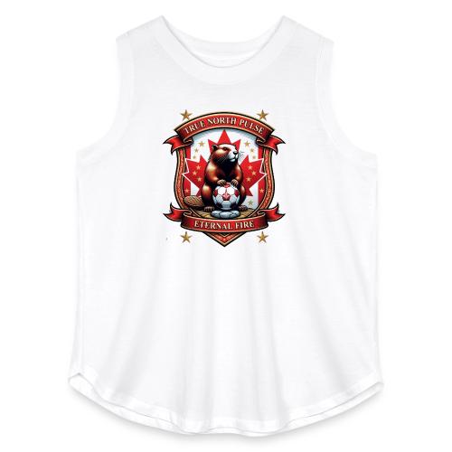 Canada Beaver Crest T-Shirt, Pride Badge Gift - Women's Curvy Relaxed Tank Top