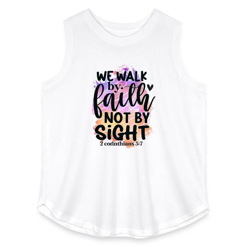 Harmony Collection - We Walk by Faith not by Sight - Women's Curvy Relaxed Tank Top