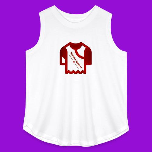 Kenada Logo white spray - Women's Curvy Relaxed Tank Top