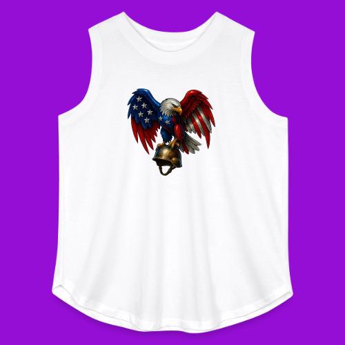American Flag Bald Eagle - Helmet - Women's Curvy Relaxed Tank Top