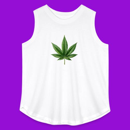 Cannabis Leaf - Women's Curvy Relaxed Tank Top