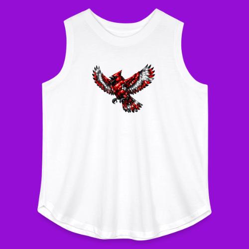 Silver Cardinal in Flight - Women's Curvy Relaxed Tank Top