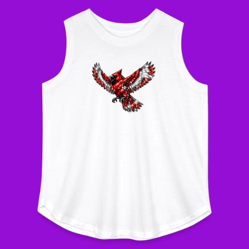 Cardinal in Flight - Women's Curvy Relaxed Tank Top
