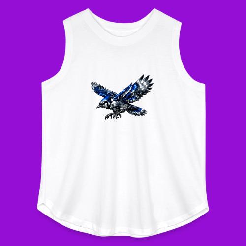 Silver Blue Jay Dive - Women's Curvy Relaxed Tank Top