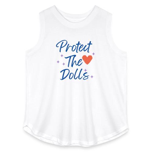 Protect The Dolls | Heart & Stars Typography - Women's Curvy Relaxed Tank Top