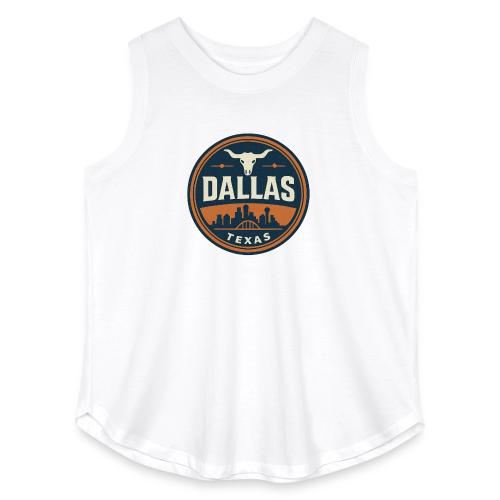 Vintage Dallas Texas Western Skyline Retro Cowboy - Women's Curvy Relaxed Tank Top