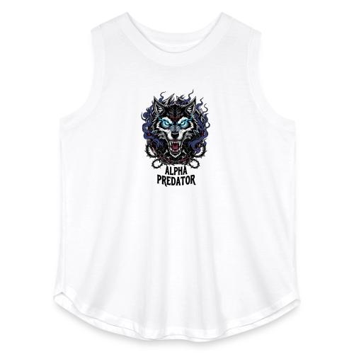 Alpha Predator Wolf Fierce Neon Eyes - Women's Curvy Relaxed Tank Top