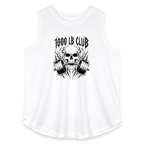 1000 LB Club Skull Barbell Powerlif - Women's Curvy Relaxed Tank Top