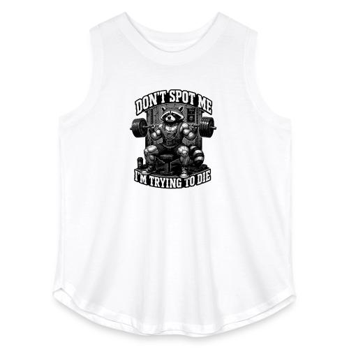 Raccoon Lifter Don’t Spot Me - Women's Curvy Relaxed Tank Top